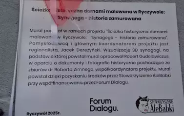 Zakończenie projektu "Ścieżka historyczna domami malowana w Ryczywole - Synagoga historia zamurowana" - 25 lipca 2025 r. 2
