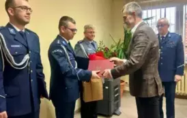 Uroczystość pożegnania Komendanta Komisariatu Policji w Rogoźnie- st. asp. Patryka Wielgosz