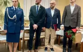 Uroczystość pożegnania Komendanta Komisariatu Policji w Rogoźnie- st. asp. Patryka Wielgosz