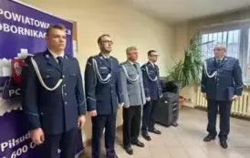Uroczystość pożegnania Komendanta Komisariatu Policji w Rogoźnie- st. asp. Patryka Wielgosz