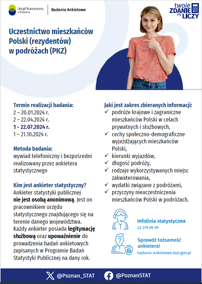 Plakat informujący o&nbsp;badaniach statystycznych