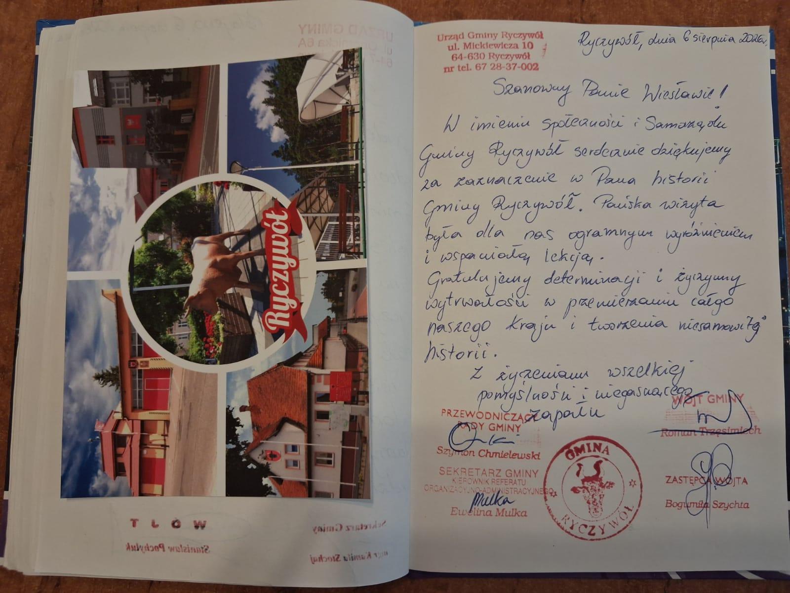 Zdjęcie przedstawia dziennik Pana Wiesława 