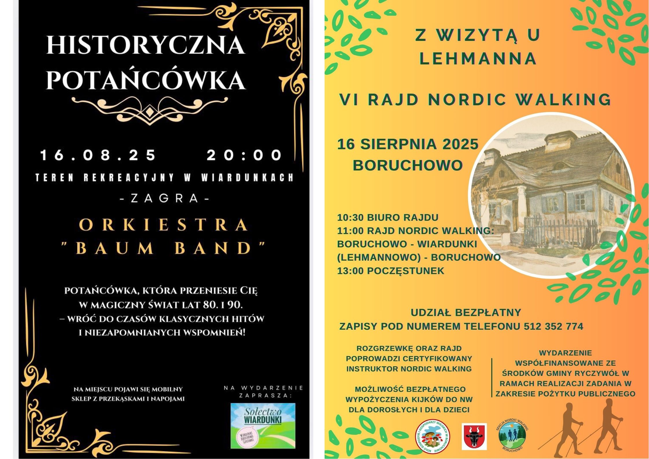 Plakaty promujące opisywane wydarzenia
