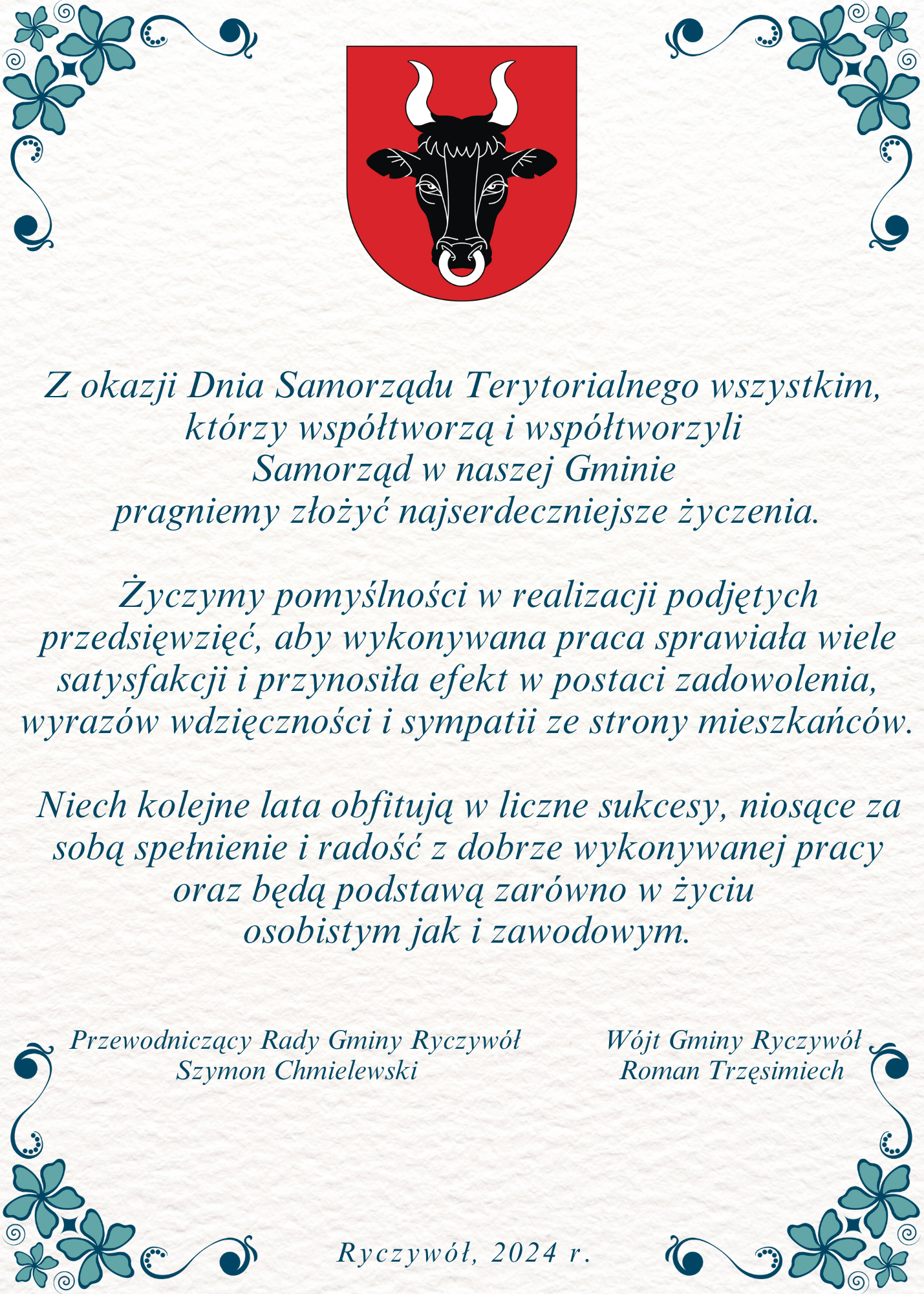 Życzenia z okazji Dnia Samorządu Terytorialnego