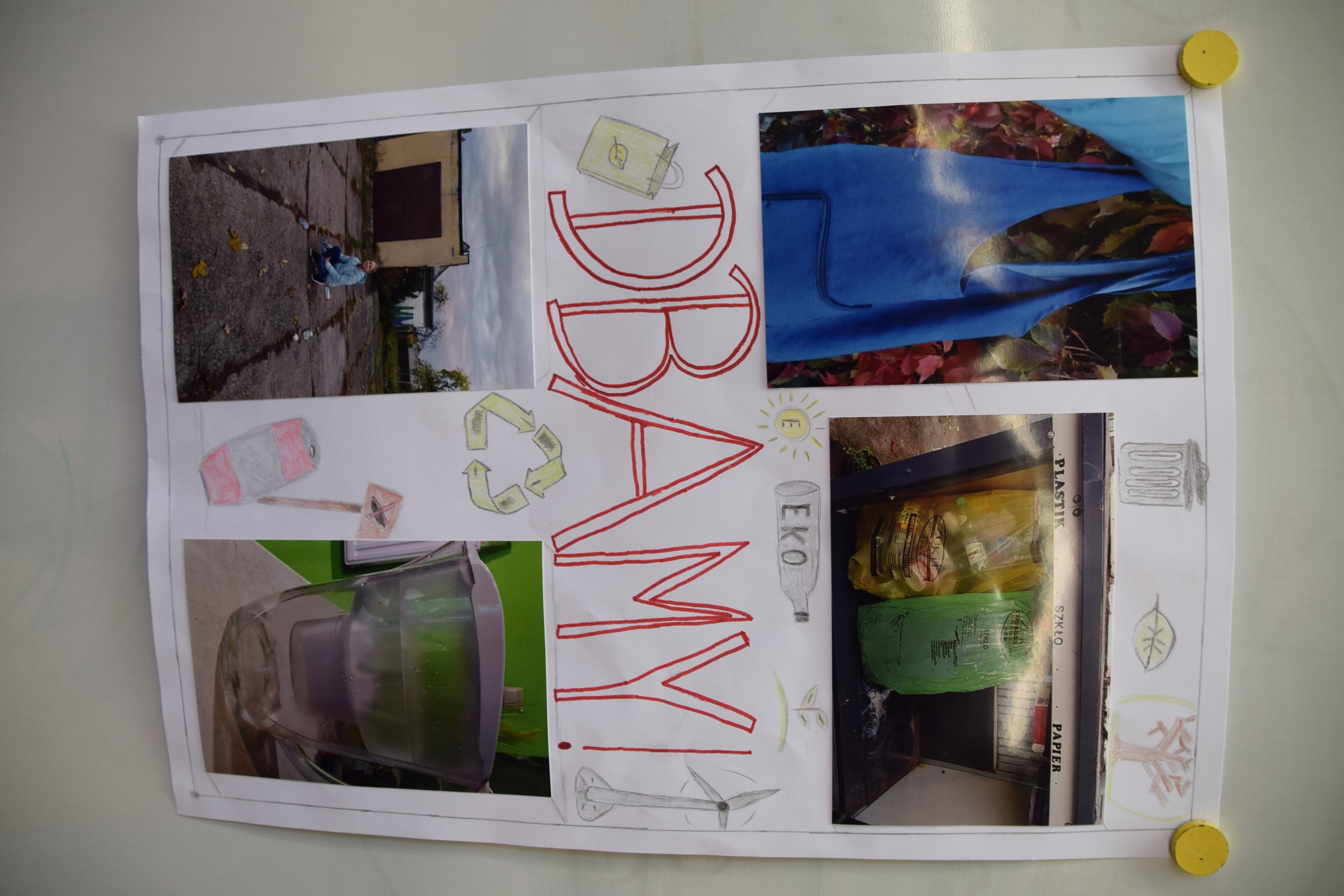 Praca prezentuje sposoby dbania o środowisko naturalne 