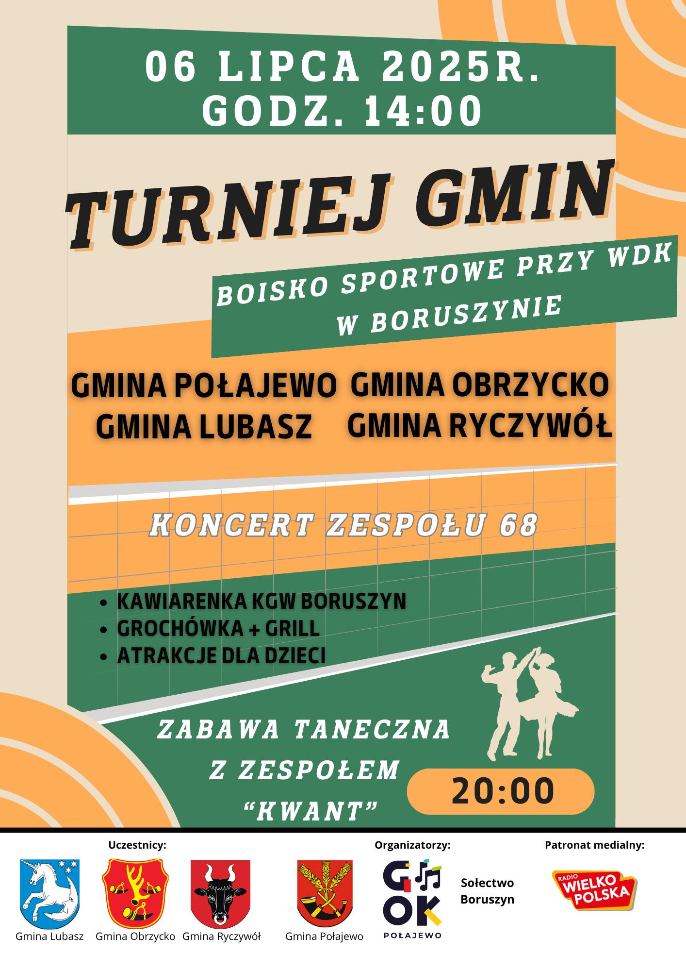 Oficjalny plakat promujący Turniej Gmin 2025