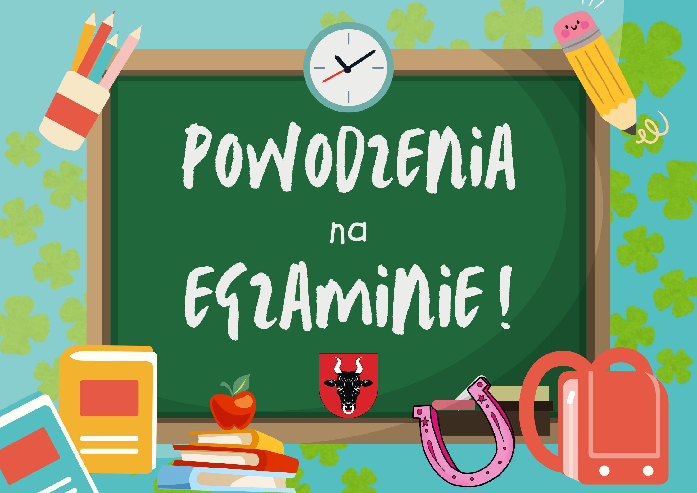 Plakat z&nbsp;życzeniami dla &oacute;smoklasist&oacute;w