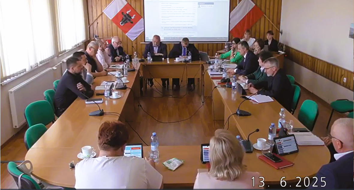 Obraz przedstawia Sesję Rady Gminy z&nbsp;dnia 13 czerwca 2025 r.