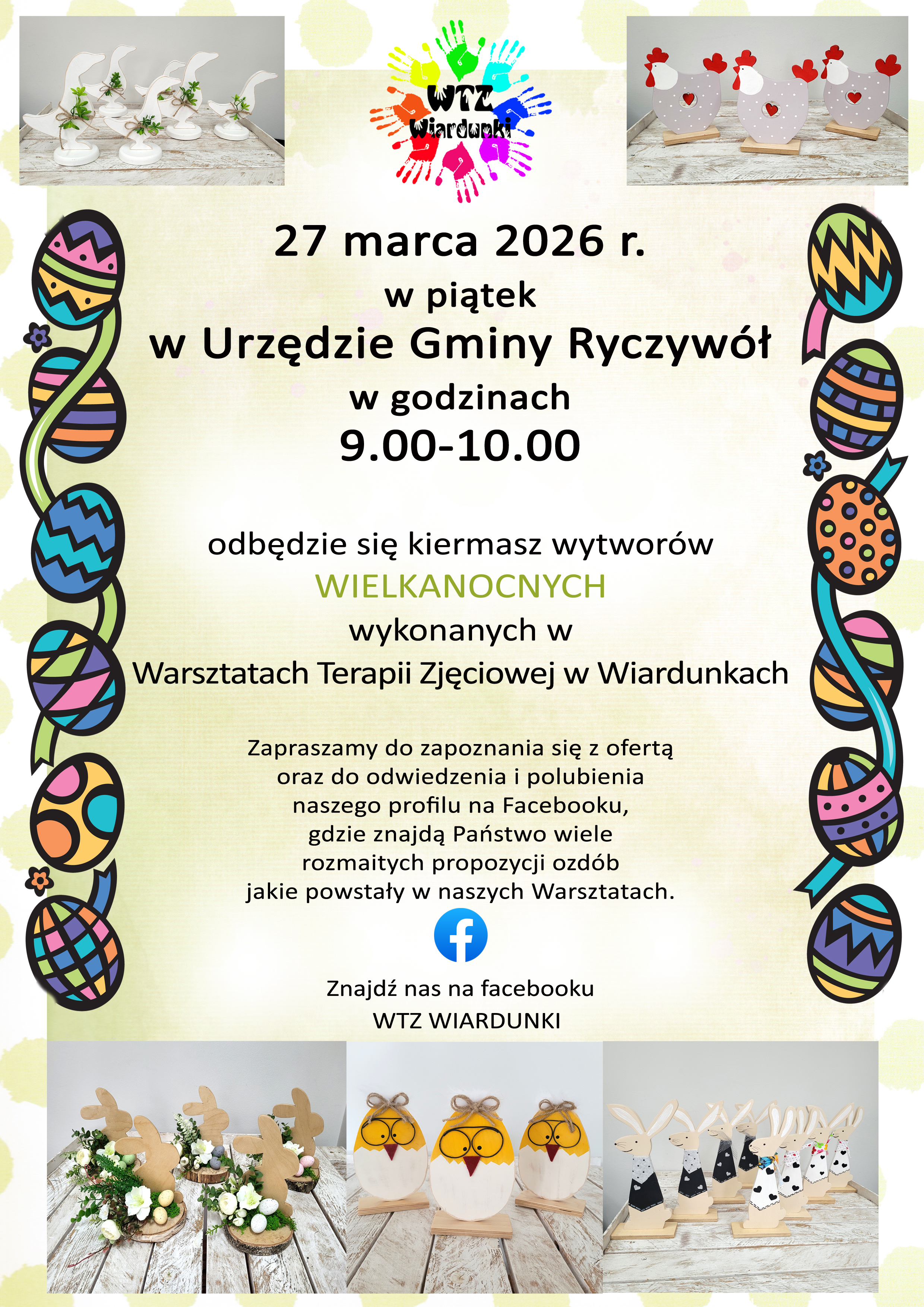 Wielkanocny kiermasz w&nbsp;Urzędzie Gminy Ryczyw&oacute;ł &ndash; zapraszamy!