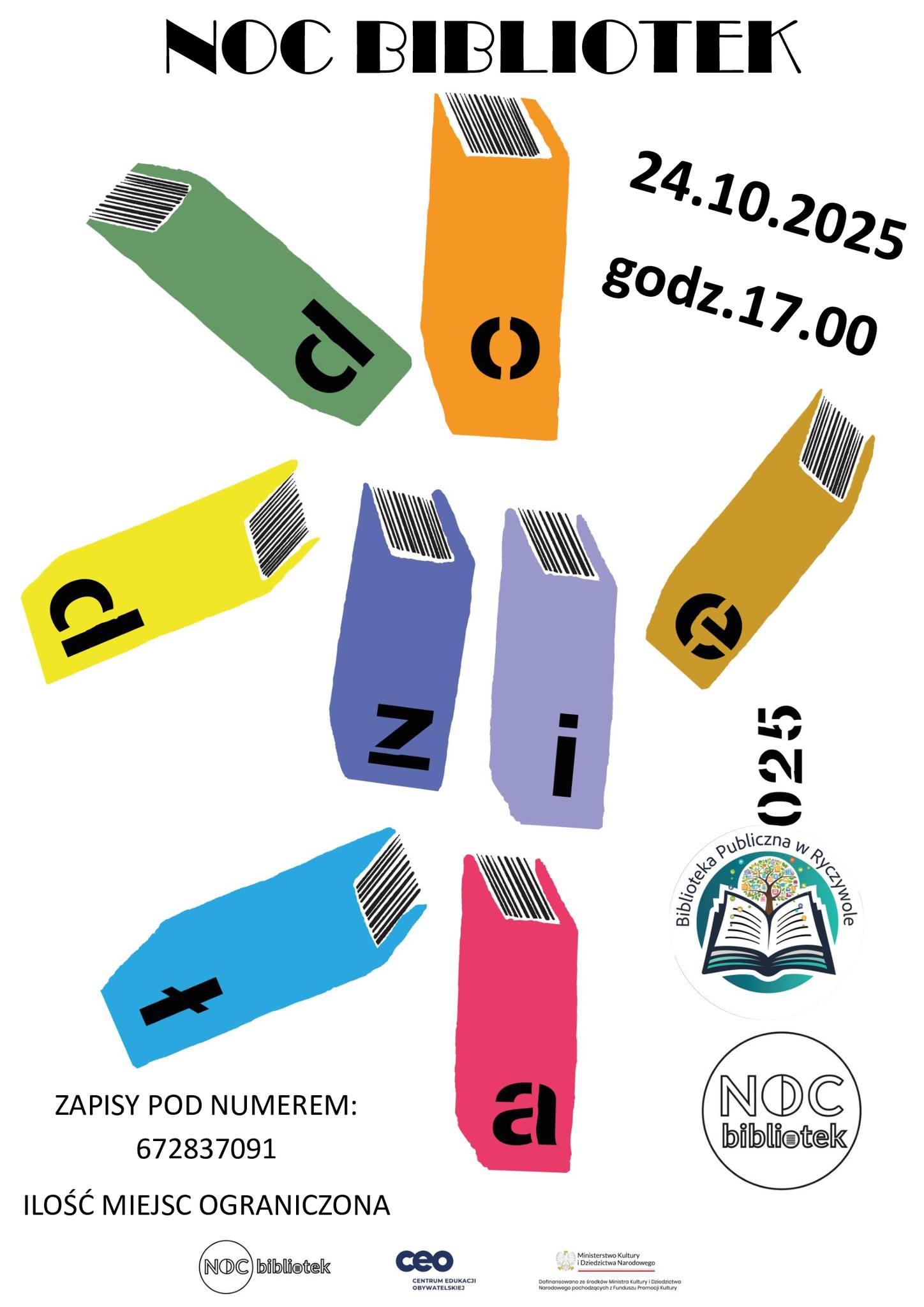 Noc Bibliotek 2025 w&nbsp;Ryczywole &ndash; zapraszamy na&nbsp;filmowe popołudnie!