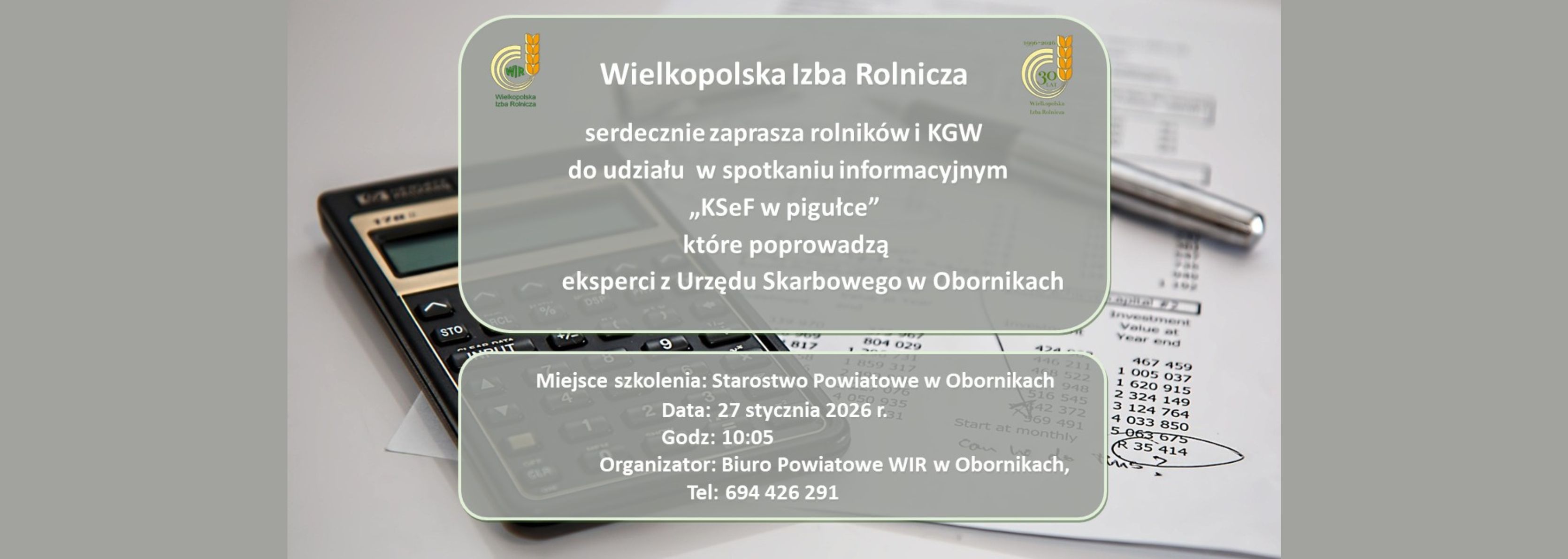 Zaproszenie na&nbsp;szkolenie informacyjne &bdquo;KSeF w&nbsp;pigułce&rdquo;
