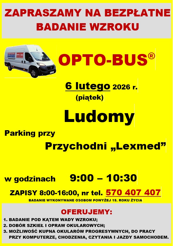 ZAPRASZAMY NA BEZPŁATNE BADANIE WZROKU