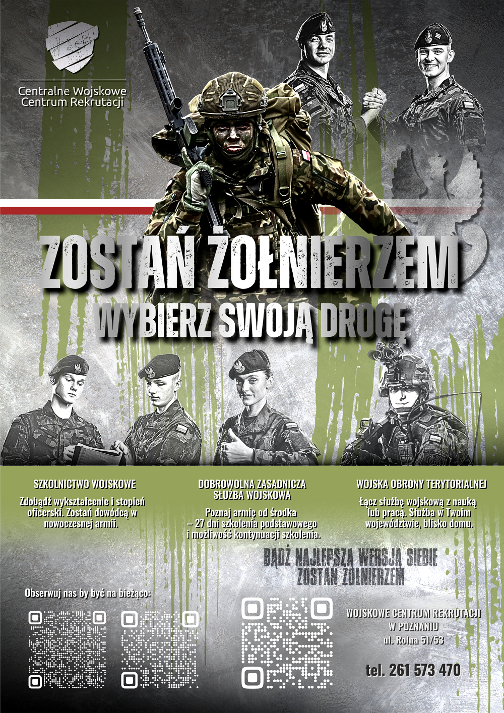 Plakat zostań żołnierzem, wybierz swoją drogę 