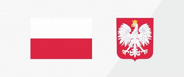 Obrazek przedstawia Flagę Polski oraz godło Polski. Obrazek przedstawia Flagę Polski oraz godło Polski.