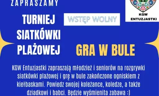 Zdjęcie do TURNIEJ SIATK&Oacute;WKI PLAŻOWEJ 