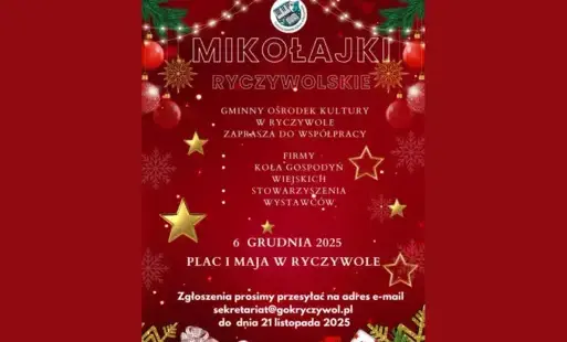 Mikołajki Ryczywolskie 2025 – zapraszamy do współpracy!