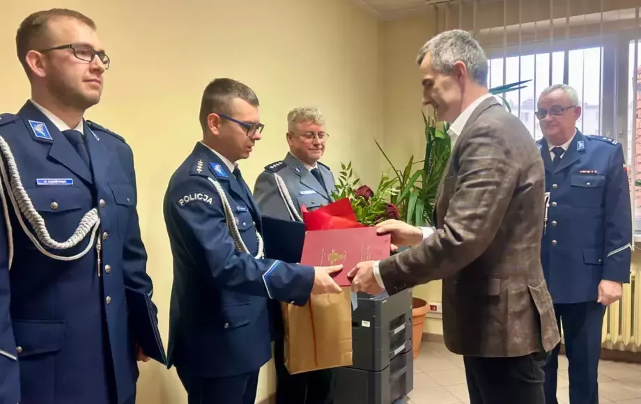 Uroczyste pożegnanie Komendanta Komisariatu Policji w Rogoźnie- st. asp. Patryka Wielgosz