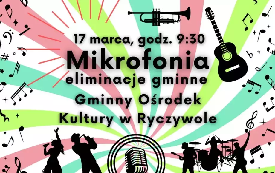 ZAPRASZAMY NA ELIMINACJE GMINNE PRZEGLĄDU MIKROFONIA!
