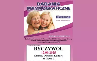 Bezpłatne badanie mammograficzne