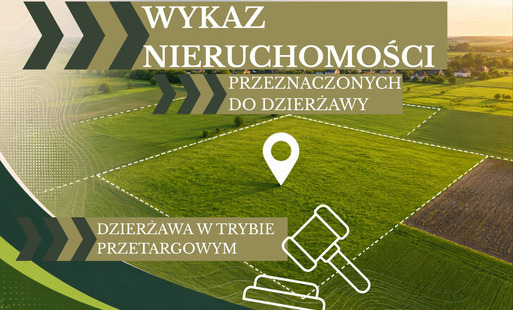 Wykaz nieruchomości przeznaczonych do dzierżawy w trybie przetargowym